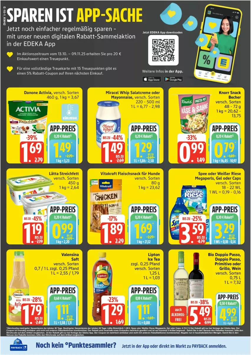 Aktueller Prospekt Edeka - Prospekte - von 13.10 bis 18.10.2025 - strona 10 - produkty: alkohol, deka, eis, payback, reis, tesa, Ti