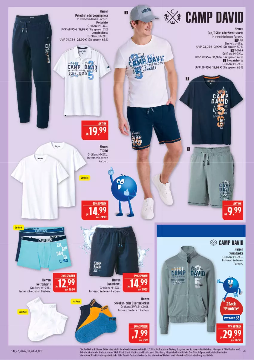 Aktueller Prospekt Marktkauf - Prospekt - von 24.05 bis 30.05.2026 - strona 41 - produkty: Bad, badeshorts, Cap, eis, gin, herren badeshort, hose, Jacke, Jogginghose, poloshirt, reis, retroshorts, schuhe, shirt, shorts, sneaker, socken, Sport, sweatshorts, T-Shirt, Ti
