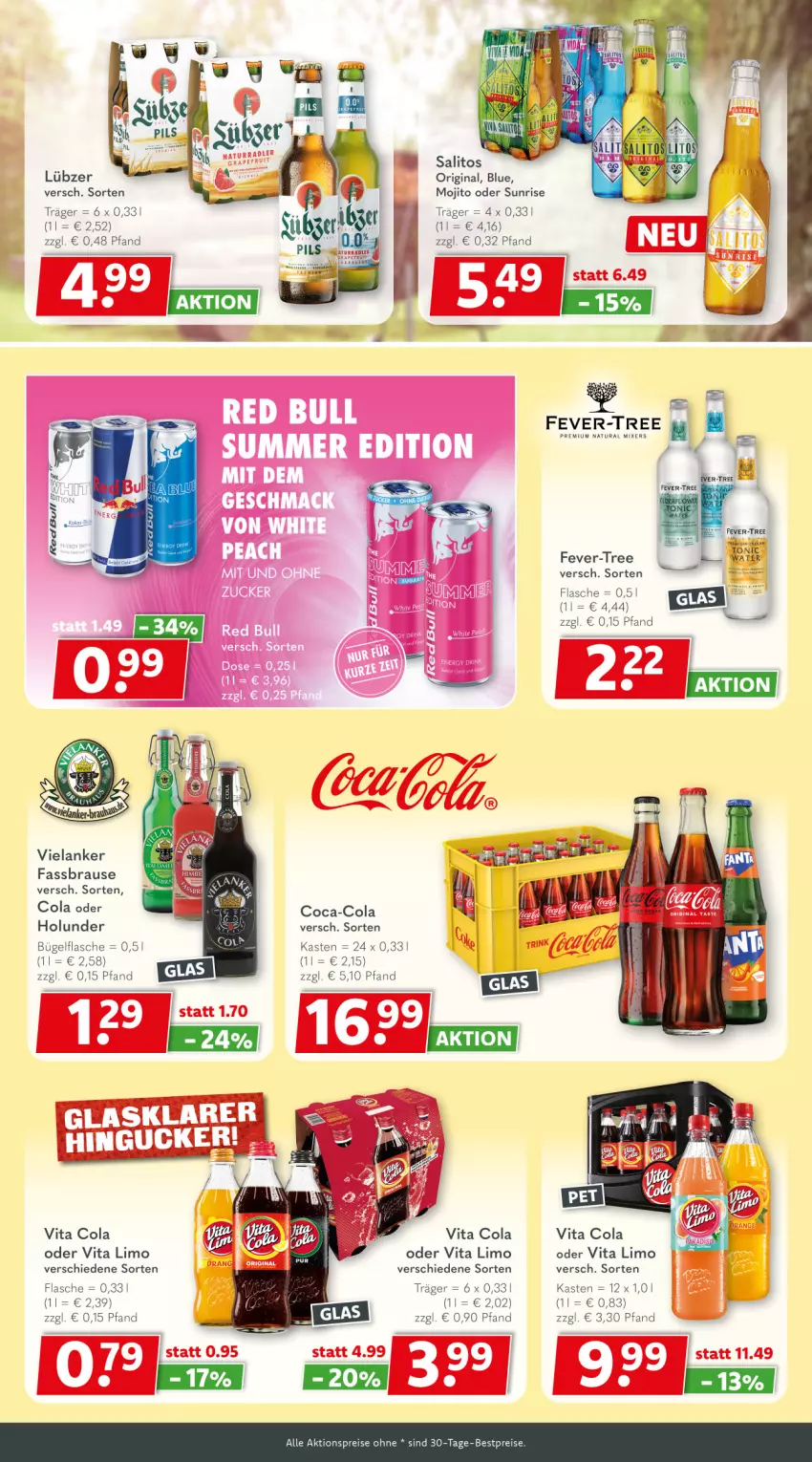 Aktueller Prospekt Getraenkeland - von 11.05 bis 23.05.2025 - strona 4 - produkty: aktionspreis, bestpreis, bestpreise, brause, bügel, bügelflasche, coca-cola, cola, eis, Elan, fassbrause, fever-tree, flasche, gin, holunder, limo, Lübzer, Mixer, mojito, natur, natura, reis, Ti, vita, Vita C
