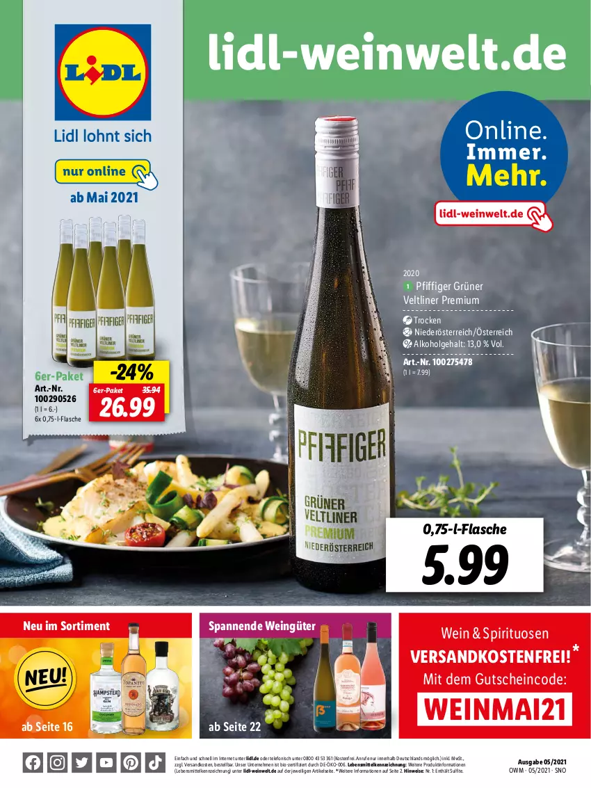 Aktueller Prospekt Lidl - Beste Weine für jeden Anlass - von 28.04 bis 31.05.2021 - strona 1