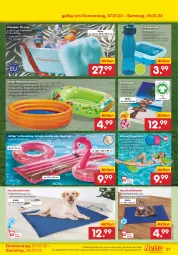 Gazetka promocyjna Netto Marken-Discount - Filial-Angebote - Gazetka - ważna od 09.07 do 09.07.2022 - strona 37 - produkty: angebot, aust, Bau, baumwolle, bio, decke, Deckel, flasche, hängematte, Kinder, kraft, luftmatratze, lunchbox, matratze, pool, reifen, ring, spülmaschinen, Stier, strandlaken, Ti, trinkflasche, wasser, Wasserhängematte, wolle, ZTE