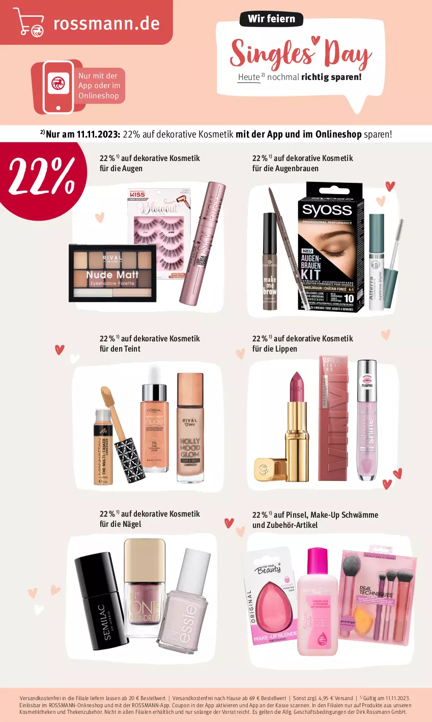 Aktueller Prospekt Rossmann - Prospekte - von 09.10.2023 bis 21.01.2024 - strona 1 - produkty: coupon, Heu, kosmetik, LG, Make-up, ndk, Pinsel, Ti, versandkostenfrei