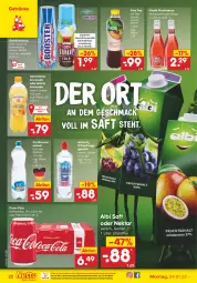 Gazetka promocyjna Netto Marken-Discount - Filial-Angebote - Gazetka - ważna od 29.01 do 29.01.2022 - strona 22 - produkty: Alwa, apfel, coca-cola, cola, ecco, eis, erfrischungsgetränk, frucht, fruchtsecco, fuze tea, gerolsteine, gerolsteiner, getränk, getränke, getränkesirup, grana, granatapfel, limo, limonade, mac, mango, mineralwasser, Mineralwasser Still, ndk, Nektar, Rana, reis, saft, sirup, steiner, tee, Ti, versandkostenfrei, wasser