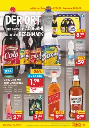 Gazetka promocyjna Netto Marken-Discount - Filial-Angebote - Gazetka - ważna od 29.01 do 29.01.2022 - strona 35 - produkty: alkohol, angebot, bitter lemon, blended scotch, blended scotch whisky, cocktail, cola, eis, getränk, gin, ginger, ginger ale, hugo, johnnie walker, käfer, likör, limo, limonade, limonaden, mac, malz, pils, reis, scotch, scotch whisky, Southern Comfort, Ti, tonic, tonic water, vita, vitamalz, wein, whiskey, whisky, Wild, wild berry, ZTE