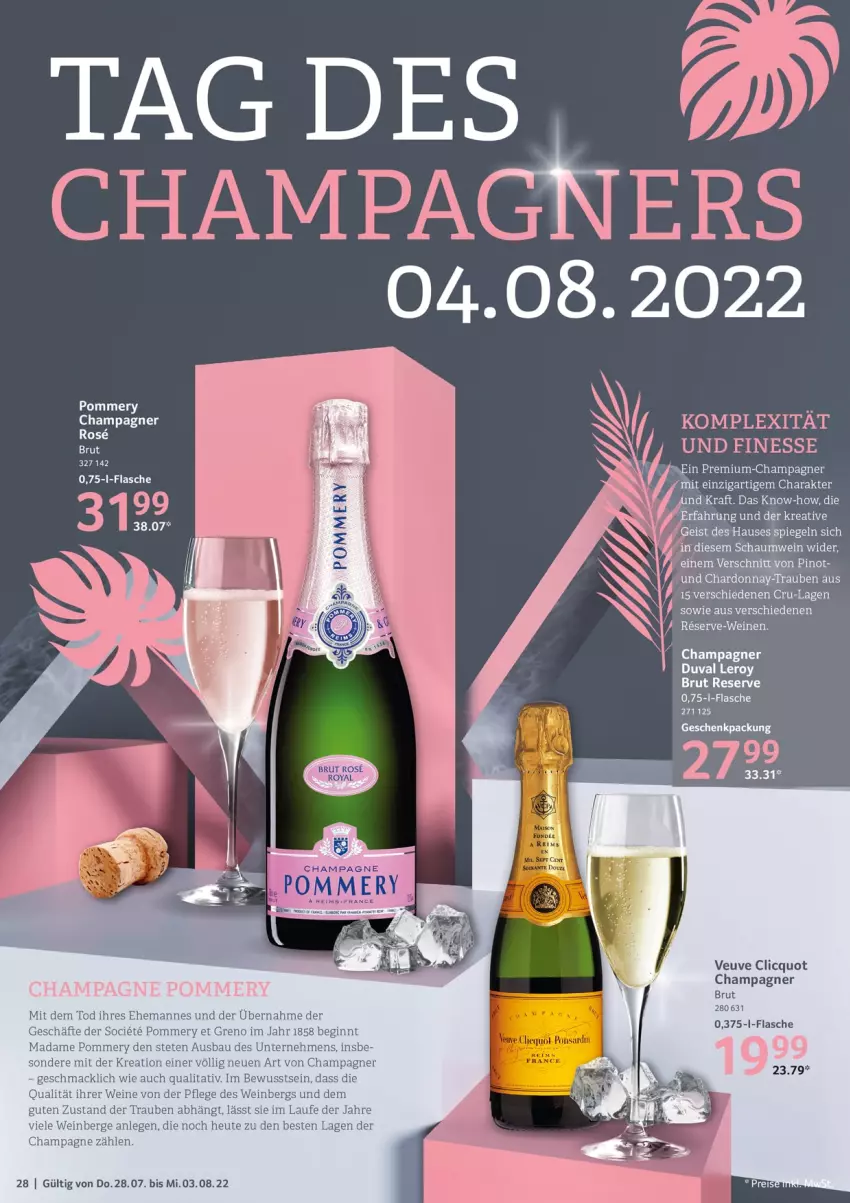 Aktueller Prospekt Selgros - Food - von 28.07 bis 03.08.2022 - strona 28 - produkty: Bau, brut, champagne, champagner, chardonnay, flasche, geschenkpackung, gin, Heu, kraft, mac, rel, Ti, trauben, usb, wein, weine