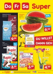 Gazetka promocyjna Netto Marken-Discount - Filial-Angebote - Gazetka - ważna od 23.07 do 23.07.2022 - strona 30 - produkty: Blüte, bohne, bohnen, dallmayr, Dr. Oetker, duplo, eis, kaffee, kaffeebohnen, melone, Mett, ndk, orchidee, pizza, reis, ristorante, ristorante pizza, Schmetterling, schmetterlingsorchidee, Ti, Tiere, topf, usb, versandkostenfrei, wasser, wassermelone