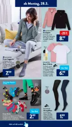 Gazetka promocyjna AldiSud - ALDI Aktuell - Gazetka - ważna od 02.04 do 02.04.2022 - strona 20 - produkty: aldi, Bau, baumwolle, dell, elle, hose, Jacke, Lusti, Mode, Pants, rum, shirt, shirts, Strickjacke, Strumpfhose, T-Shirt, Ti, wolle