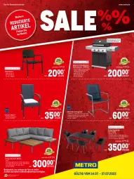 Gazetka promocyjna Metro - Sale Spezial - Gazetka - ważna od 27.07 do 27.07.2022 - strona 1 - produkty: Bank, edelstahl, eis, esstisch, garnitur, gasgrill, grill, Holz, kissen, Kocher, lamm, limo, Metro, reis, rückenlehne, sessel, sitzkissen, stapelstuhl, stuhl, Ti, tisch