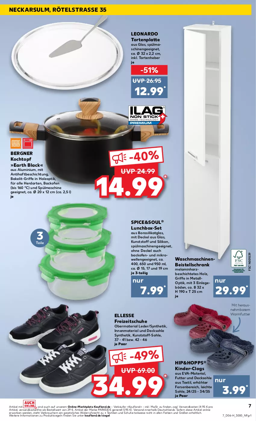 Aktueller Prospekt Kaufland - Extra-Angebote - von 08.02 bis 14.02.2024 - strona 7 - produkty: backofen, Clogs, decke, Deckel, decksohle, eis, elle, erde, Freizeitschuhe, herdarten, Holz, Kinder, Kochtopf, lack, latte, leonardo, lunchbox, ndk, Ofen, Parkside, Rauch, rel, Ria, Schrank, schuhe, spülmaschinen, Ti, topf, torte, versandkostenfrei, waschmaschine, waschmaschinen