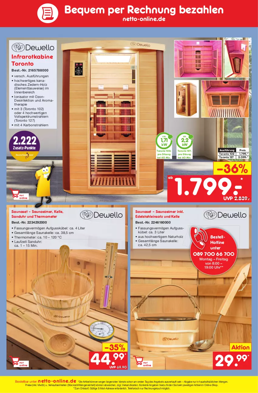 Aktueller Prospekt Netto Marken-Discount - Filial-Angebote - von 30.01 bis 04.02.2023 - strona 45 - produkty: angebot, Bau, Desinfektion, edelstahl, eimer, eis, elle, Holz, natur, ndk, reis, rum, Spektrum, telefon, thermometer, Ti, uhr, ZTE