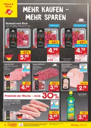 Gazetka promocyjna Netto Marken-Discount - Filial-Angebote - Gazetka - ważna od 04.02 do 04.02.2023 - strona 14 - produkty: berliner, bestpreis, braten, eis, filet, fleisch, gulasch, hackfleisch, kasseler, ndk, pute, rapso, rapsöl, reis, rind, rinder, rinder-hackfleisch, saft, schnitten, schnitzel, schwein, steak, Ti, wein, wurst