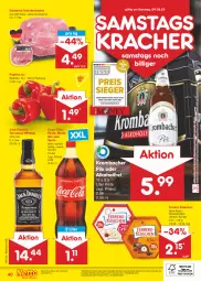 Gazetka promocyjna Netto Marken-Discount - Filial-Angebote - Gazetka - ważna od 04.02 do 04.02.2023 - strona 40 - produkty: alkohol, angebot, angebote, bestpreis, braten, coca-cola, cola, discount, eis, fanta, ferrero, Ferrero Küsschen, Holz, jack daniel, Jack Daniel’s, kracher, krombache, krombacher, krombacher pils, marken-discount, Mezzo Mix, ndk, nuss, oder sprite, paprika, paprika rot, pils, reis, schinken, schinkenbraten, schwein, schweine, Spezi, sprite, tennessee whiskey, Ti, wein, weine, whiskey, ZTE