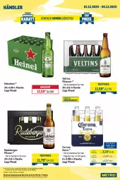 Gazetka promocyjna Metro - Wochen-Angebote Händler - Gazetka - ważna od 06.12 do 06.12.2025 - strona 4 - produkty: angebot, asbach uralt, Berger, corona, corona extra, eis, flasche, Germ, getränk, getränke, heineken, jägermeister, kleiner feigling, kräuter, kräuterlikör, leine, likör, Meister, Metro, metro gastro, orange, Palette, pils, pilsener, pilsner, radeberger, radeberger pilsner, raspberry, reis, smirnoff, Ti, tiefpreis, veltins, veltins pilsener