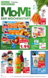 Gazetka promocyjna Kaufland - Gazetka - ważna od 22.06 do 22.06.2022 - strona 36 - produkty: angebot, Becher, Bundmöhren, dessert, eis, fisch, fischstäbchen, getränk, iglo, Innocent, kaffee, mac, möhren, pudding, purland, pute, saft, schoko, spielzeug, starbucks, Ti, vanille, ZTE