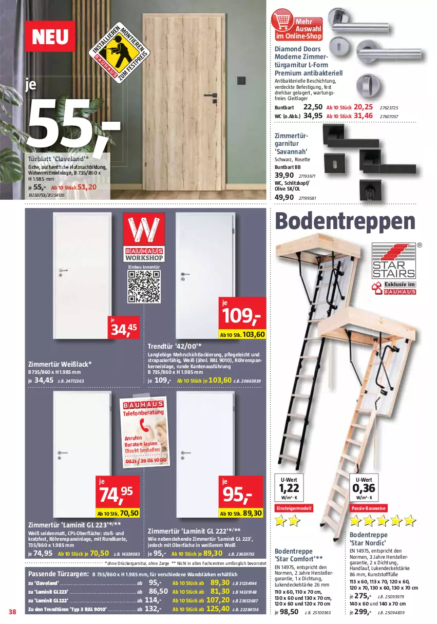 Aktueller Prospekt Bauhaus - Prospekte - von 02.12 bis 30.12.2023 - strona 38 - produkty: ACC, Bau, decke, Deckel, dell, eis, Elan, elle, erde, garnitur, Germ, lack, Mode, ndk, olive, telefon, teller, Ti, Weißlack