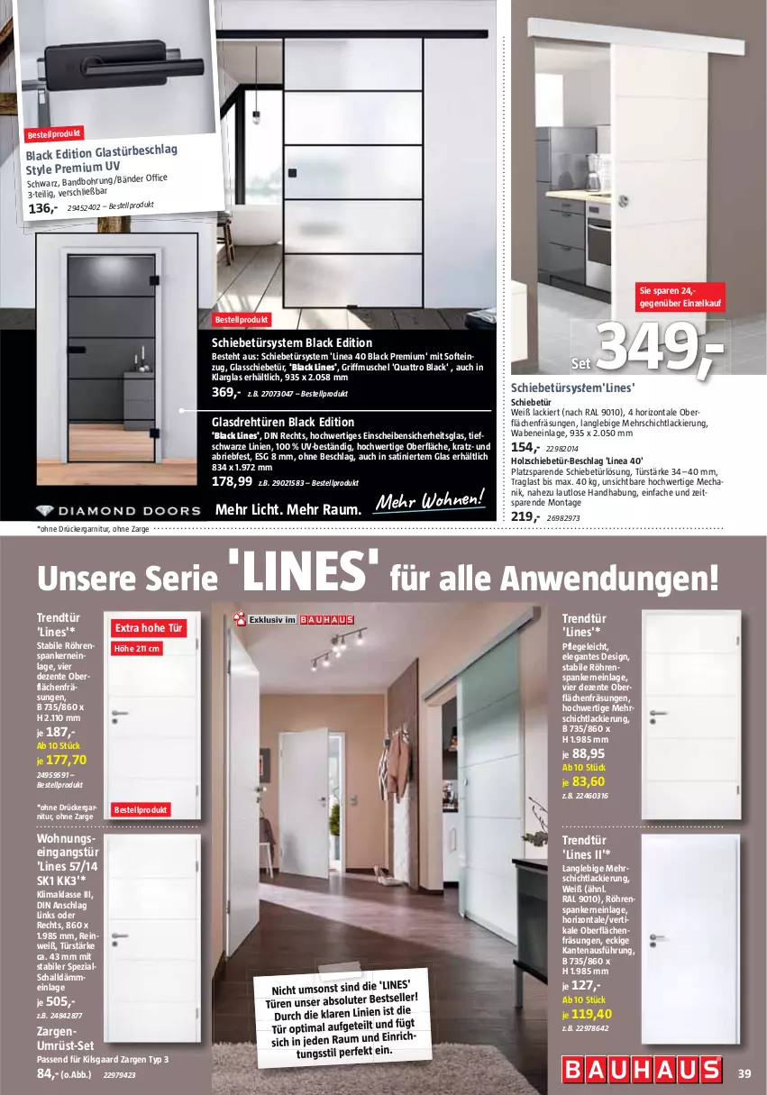 Aktueller Prospekt Bauhaus - Prospekte - von 02.12 bis 30.12.2023 - strona 39 - produkty: brie, ente, garnitur, Glastür, Holz, lack, mm extra, Schal, Spezi, Ti