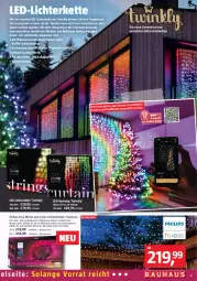 Gazetka promocyjna Bauhaus - Prospekte - Gazetka - ważna od 30.12 do 30.12.2023 - strona 7 - produkty: erde, kerze, Kette, LED Lichterkette, led-licht, leds, lichterkette, lion, Philips, smartphone, tablet, Ti, timer, ZTE