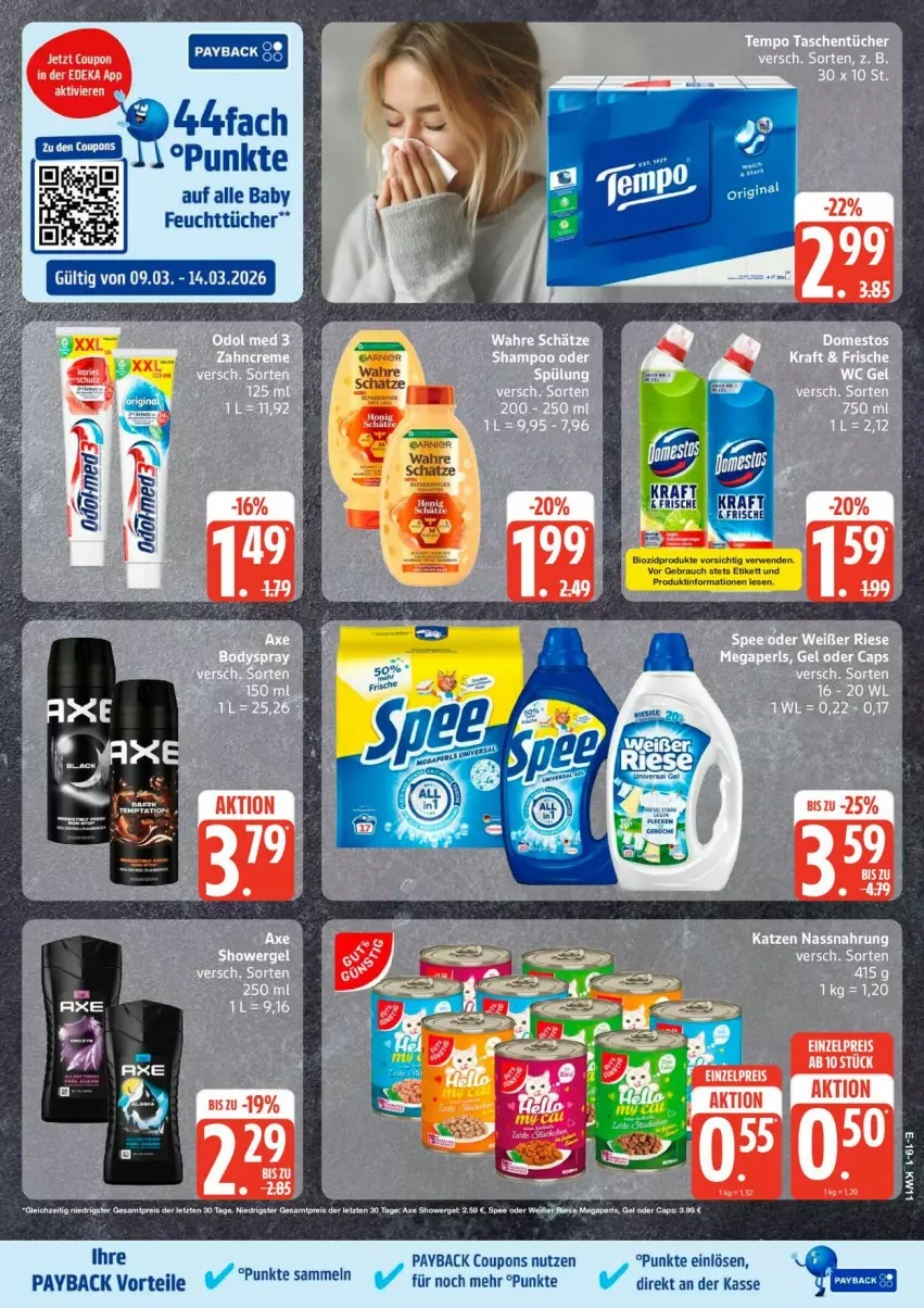 Aktueller Prospekt Edeka - Prospekte - von 09.03 bis 14.03.2026 - strona 21 - produkty: coupon, coupons, feuchttücher, payback, tücher, Wahre Schätze