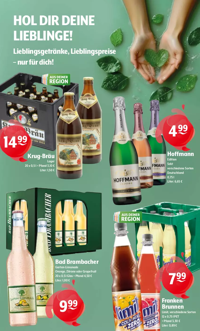 Aktueller Prospekt Getraenke Hoffmann - Prospekte - von 10.03 bis 15.03.2025 - strona 9 - produkty: Bad, brunnen, eis, franken brunnen, Garten, getränk, getränke, grapefruit, limo, limonade, orange, reis, sekt, Ti, zitrone