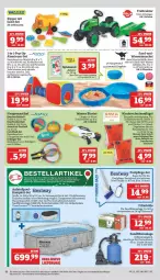 Gazetka promocyjna Marktkauf - Prospekt - Gazetka - ważna od 04.06 do 04.06.2022 - strona 42 - produkty: abdeckplane, Anhänger, aufbewahrungstasche, ball, Bau, bestway, eis, elle, ente, erde, fenster, Filterbälle, Kinder, LG, pool, reis, sandfilteranlage, schlauch, Schwimmflügel, spielsand, Tasche, teller, Ti, wasser, werkzeug, würfel