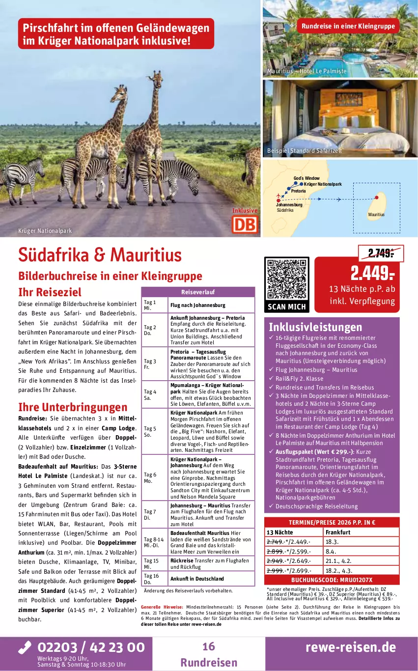 Aktueller Prospekt Rewe Reisen - Reiseprospekt - von 28.08 bis 26.09.2025 - strona 16 - produkty: amaro, Bad, buch, deutschsprachige reiseleitung, dusche, eis, Elefant, elle, ente, erde, fisch, gin, inklusivleistungen, krüger, Liege, mandel, pool, puma, rama, reis, reiseverlauf, rel, Ria, ring, rum, rwe, schirme, Ti, uhr, Yo, Zelt