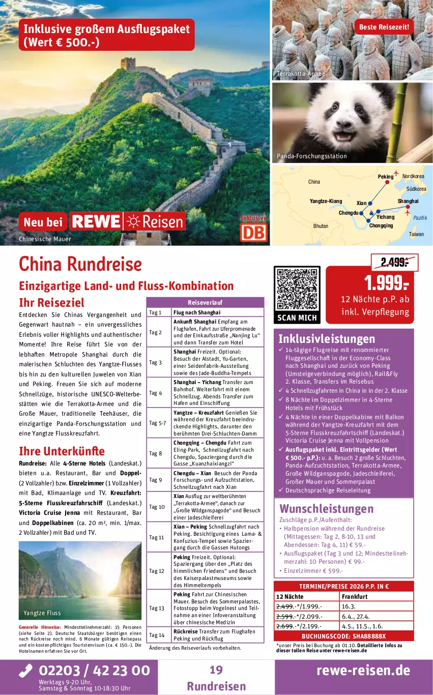 Aktueller Prospekt Rewe Reisen - Reiseprospekt - von 28.08 bis 26.09.2025 - strona 19 - produkty: auer, Bad, buch, Buddha, decke, deutschsprachige reiseleitung, eis, elle, ente, Garten, inklusivleistungen, Kaiser, Metro, Mode, Pago, reis, reiseverlauf, rel, Ria, tee, Ti, tisch, uhr, Wild