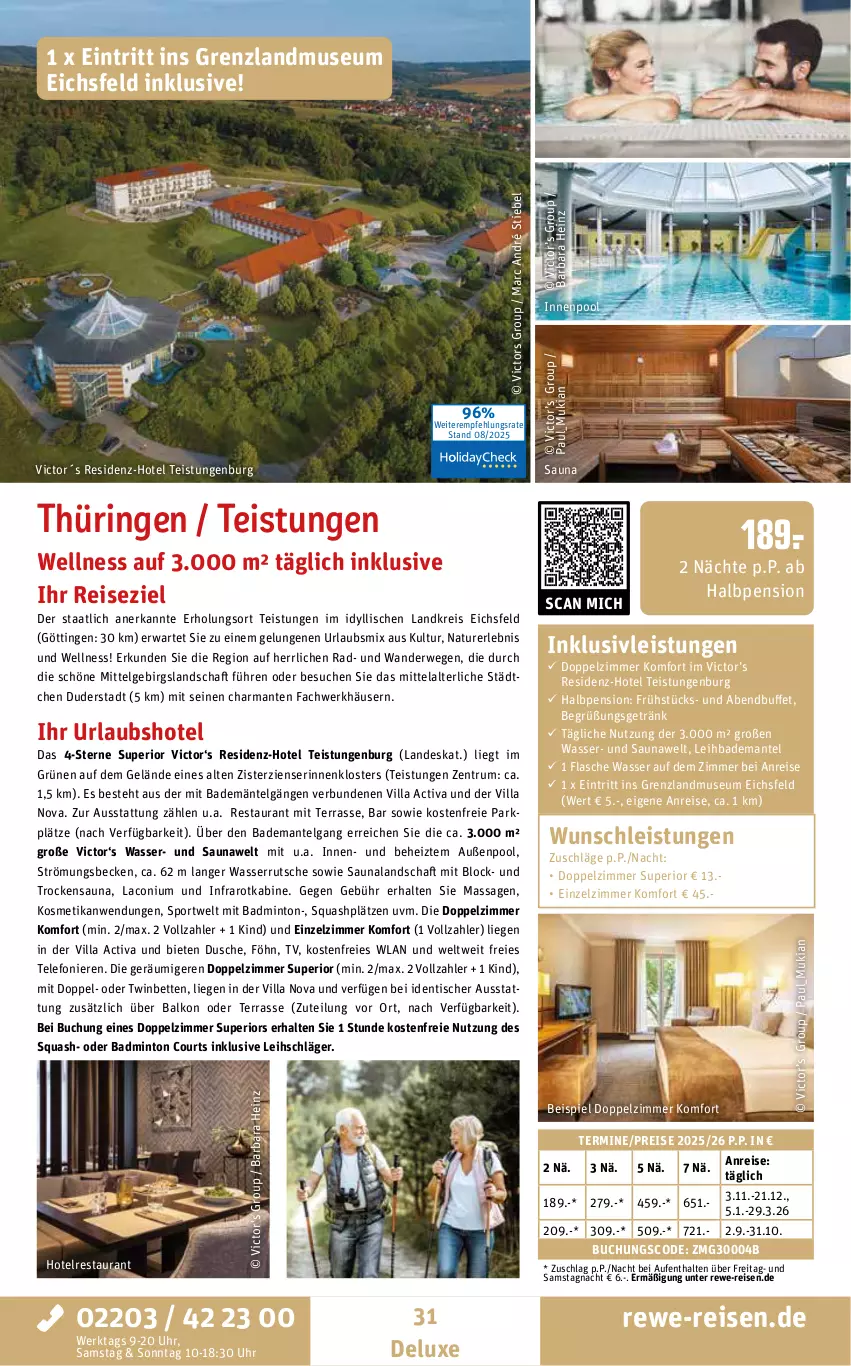 Aktueller Prospekt Rewe Reisen - Reiseprospekt - von 28.08 bis 26.09.2025 - strona 31 - produkty: activa, Bad, Bademantel, bademäntel, bett, Betten, buch, dusche, eis, flasche, getränk, harman, heinz, HP, inklusivleistungen, innenpool, kosmetik, LG, Liege, Mantel, mint, natur, ndk, pool, reis, ring, rum, rwe, Sport, telefon, Ti, tisch, uhr, wasser, wasserrutsche, ZTE