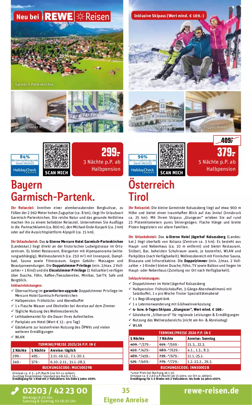 Aktueller Prospekt Rewe Reisen - Reiseprospekt - von 28.08 bis 26.09.2025 - strona 35 - produkty: auer, axe, Bad, Bademantel, bier, bio, Brei, buch, dusche, eis, elle, flasche, Garten, getränk, Glühwein, inklusivleistungen, innenpool, kaffee, Kinder, lamm, laterne, leine, Liege, mac, Mantel, natur, obst, pool, privileg, rama, reis, rum, salat, Spezi, tee, teller, Ti, uhr, wasser, wein, wellnessbereich, ZTE