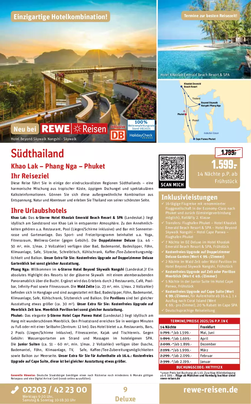 Aktueller Prospekt Rewe Reisen - Reiseprospekt - von 28.08 bis 26.09.2025 - strona 9 - produkty: Bad, Bademantel, buch, Cap, Coral, deutschsprachige reiseleitung, dusche, eis, elle, ente, Garten, Gläser, inklusivleistungen, kaffee, Kajak, kühlschrank, Liege, lion, mab, Mantel, natur, pool, pril, rama, reis, rel, rum, schirme, Schrank, schreibtisch, slip, Slipper, Sport, tee, Ti, tisch, uhr, wasser, Wassersport, Yo, Zelt