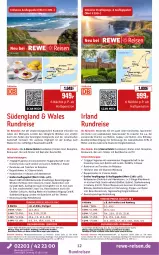 Gazetka promocyjna Rewe Reisen - Reiseprospekt - Gazetka - ważna od 26.09 do 26.09.2025 - strona 12 - produkty: Alwa, Bad, buch, cheddar, decke, deutschsprachige reiseleitung, dusche, eis, Elektro, elle, Guinness, inklusivleistungen, Metro, natur, rama, reifen, reis, rel, rezept, rum, Ti, tisch, uhr, whiskey