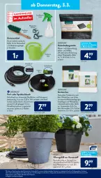 Gazetka promocyjna AldiSud - ALDI Aktuell - Gazetka - ważna od 05.03 do 05.03.2022 - strona 17 - produkty: alle artikel ohne dekoration, angebot, blume, blumen, dekoration, eis, elle, flasche, gardenline®, Garten, Gartenvlies, Gießkanne, gin, Kraut, passend für alle, pflanze, pflanzen, quad, reis, resa, schlauch, sprühflasche, teller, Ti, tisch, tomate, tomaten, wasser, Wild, ZTE