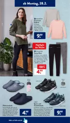 Gazetka promocyjna AldiSud - ALDI Aktuell - Gazetka - ważna od 05.03 do 05.03.2022 - strona 8 - produkty: aldi, Bau, baumwolle, decksohle, dell, elle, Freizeitschuhe, Hausschuhe, hose, Hylo, Mode, natur, Pullover, Ria, schuhe, Sport, Ti, wolle