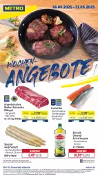 Gazetka promocyjna Metro - Wochen-Angebote - Gazetka - ważna od 31.05 do 31.05.2025 - strona 1 - produkty: abholpreise, angebot, angebote, aqua, bertolli, eis, entrecôte, filet, flasche, gin, ilag, lachs, lachsfilet, Metro, metro gastro, olive, oliven, olivenöl, olivenöl extra, Rauch, reis, rind, rinder, rwe, spargel, Ti, tiefpreis