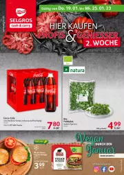 Gazetka promocyjna Selgros - Food - Gazetka - ważna od 25.01 do 25.01.2023 - strona 1 - produkty: beutel, bio, bohne, bohnen, burger, coca-cola, cola, eis, feldsalat, flasche, LG, mw-flasche, natur, natura, reis, salat, Ti