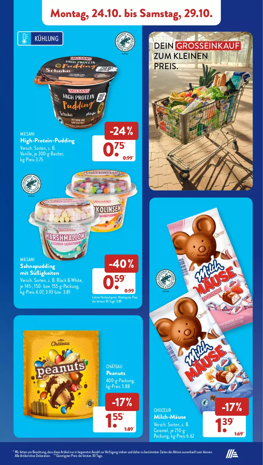 Aktueller Prospekt AldiSud - NÄCHSTE WOCHE - von 24.10 bis 29.10.2022 - strona 11 - produkty: alle artikel ohne dekoration, Becher, caramel, dekoration, eis, lack, leine, milch, pudding, reis, sahne, Ti, vanille, ZTE