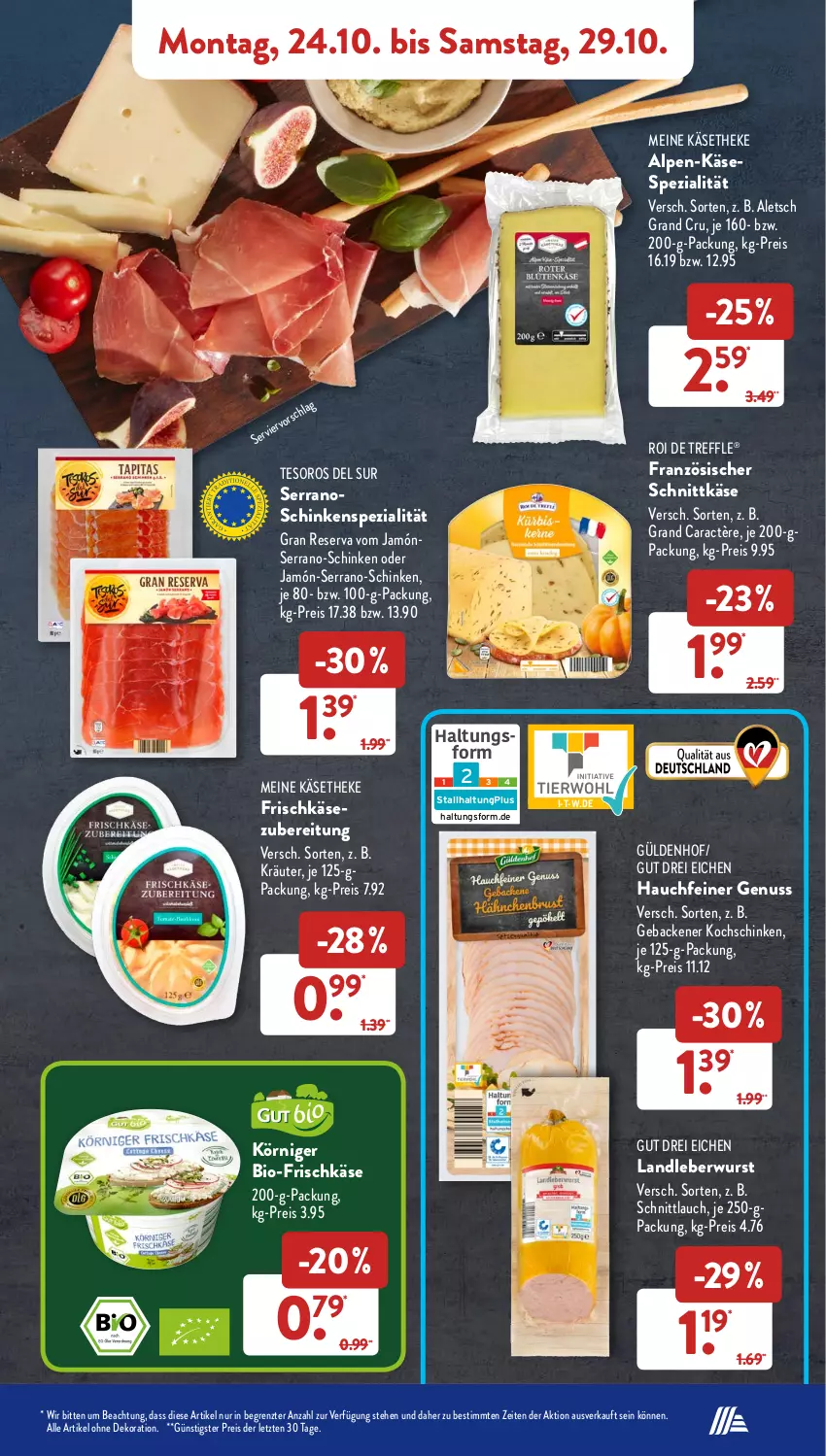 Aktueller Prospekt AldiSud - NÄCHSTE WOCHE - von 24.10 bis 29.10.2022 - strona 9 - produkty: alle artikel ohne dekoration, bio, caractère, dekoration, eis, frischkäse, geback, Käse, käsetheke, kochschinken, kräuter, landleberwurst, leberwurst, nuss, reis, schinken, schnittkäse, schnittlauch, serrano, Spezi, Ti, wurst, ZTE