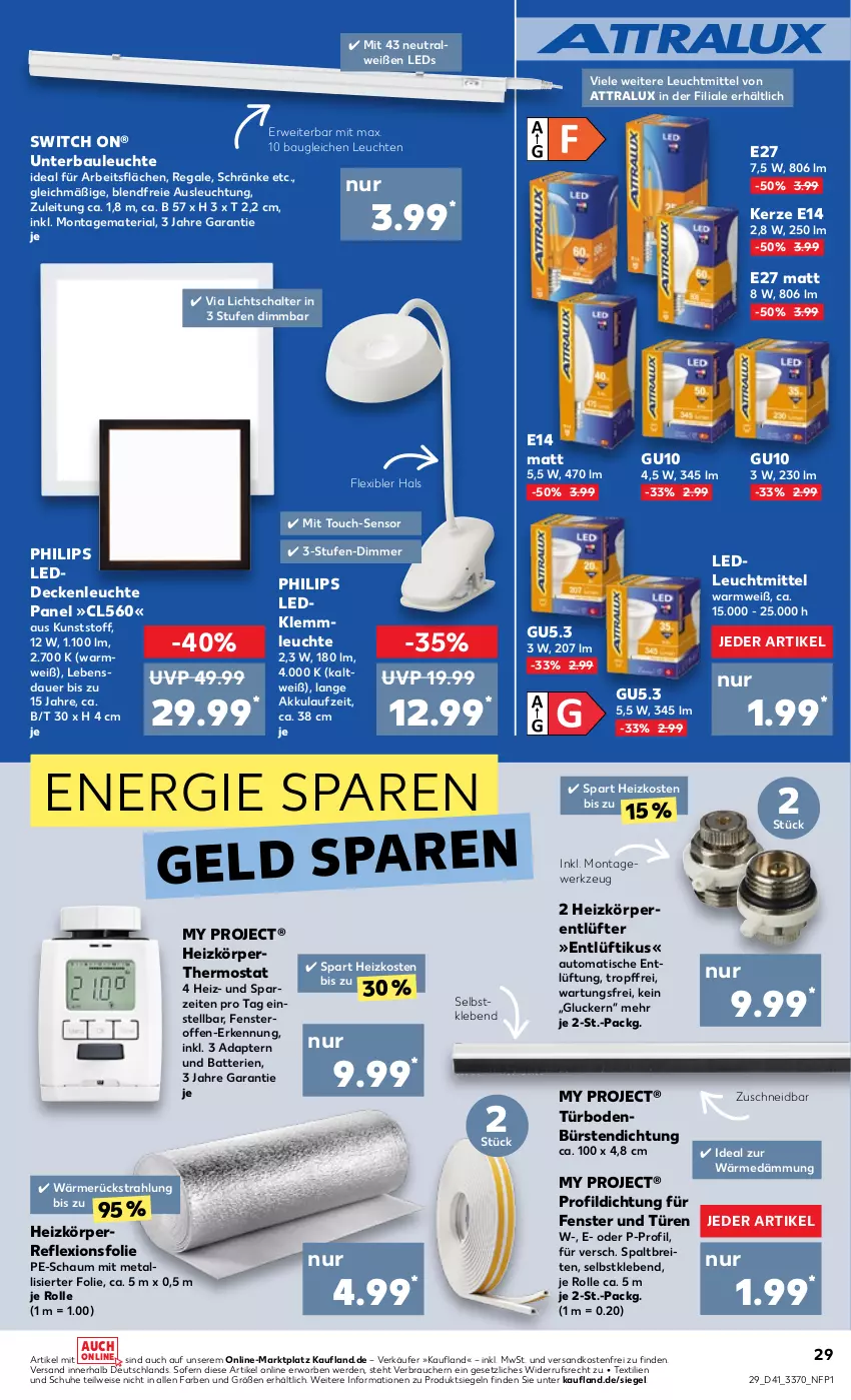 Aktueller Prospekt Kaufland - von 13.10 bis 19.10.2022 - strona 29 - produkty: adapter, akku, auer, auto, batterie, batterien, Bau, Brei, bürste, bürsten, decke, deckenleuchte, dimmer, eis, erde, fenster, Fenster und Türen, kerze, leds, Leuchte, leuchten, leuchtmittel, ndk, Philips, Rauch, regal, Ria, rwe, Schal, schuhe, thermostat, Ti, tisch, versandkostenfrei, werkzeug