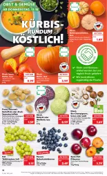 Gazetka promocyjna Kaufland - Gazetka - ważna od 19.10 do 19.10.2022 - strona 14 - produkty: angebot, beere, beeren, bio, braun, butter, champignon, champignons, eis, erde, heidelbeere, heidelbeeren, kartoffel, kartoffeln, Kürbis, obst, pflaume, pflaumen, rotkohl, Schal, Schale, spaghetti, speisekartoffeln, Spezi, tafeltrauben, Ti, trauben, trolli, und gemüse, Weißkohl, ZTE