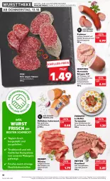 Gazetka promocyjna Kaufland - Gazetka - ważna od 19.10 do 19.10.2022 - strona 18 - produkty: angebot, auer, beef, braten, dell, eis, fleisch, gewürz, knoblauch, krakauer, leberwurst, Mett, metten, mit pistazien, montorsi, mortadella, pfeffer, pistazien, ponnath, reinert, ring, roastbeef, rohschinken, salami, schinken, schnittlauch, schwein, schweine, schweinefleisch, Spezi, Ti, tisch, torte, und gemüse, wein, weine, würfel, wurst, wursttheke, ZTE