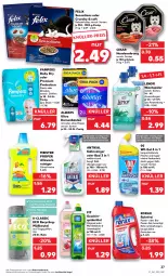 Gazetka promocyjna Kaufland - Gazetka - ważna od 19.10 do 19.10.2022 - strona 27 - produkty: allzweckreiniger, Alwa, Always, angebot, angebote, apfel, Bad, beutel, binden, bio, Blüte, Brei, citrus, Clin, Damenbinden, eis, felix, geschirr, gin, grana, granatapfel, hundenahrung, Kalkreiniger, katzenfutter, lenor, lenor weichspüler, mandel, Meister, meister proper, müllbeutel, pampers, pampers baby dry, Pants, power-gel, Rana, reiniger, Ria, rorax, Schal, Schale, sensations, spülmittel, Ti, topf, tragegriff, wc-gel, weck, weichspüler, windeln