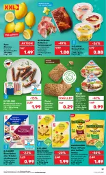 Gazetka promocyjna Kaufland - Gazetka - ważna od 19.10 do 19.10.2022 - strona 37 - produkty: angebot, angebote, aufstrich, backwaren, Becher, Bergkäse, bier, bierschinken, brot, brotaufstrich, brötchen, buch, butter, butterkäse, creme, dinkelbrötchen, dinkelmehl, edamer, edelcreme, frische backwaren, gouda, Holz, Käse, kräuter, leerdammer, mac, mehl, nuss, oder kräuter, pasta, pizza, purland, rohschinken, salz, schinken, schinkenspeck, schinkenwurst, Schmelzkäse, schmelzkäsezubereitung, schnittkäse, snack, snacks, Speck, spitzenqualität, Ti, tisch, würfel, wurst, würstchen, zitrone, zitronen