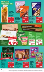 Gazetka promocyjna Kaufland - Gazetka - ważna od 19.10 do 19.10.2022 - strona 38 - produkty: after eight, angebot, Becher, beutel, bonbons, brot, butter, Cashew, Datteln, Dickmann's, eis, espresso, Feigen, haselnuss, kaffee, kaffeekapseln, kartoffel, knorr, lindt, mac, mandel, mandeln, maoam, nespresso, nuss, pasta, pfanni, schoko, schokolade, snack, starbucks, storck, Ti, toast, Toastbrot, walnuss, walnusskerne, Zartbitterschokolade, ZTE