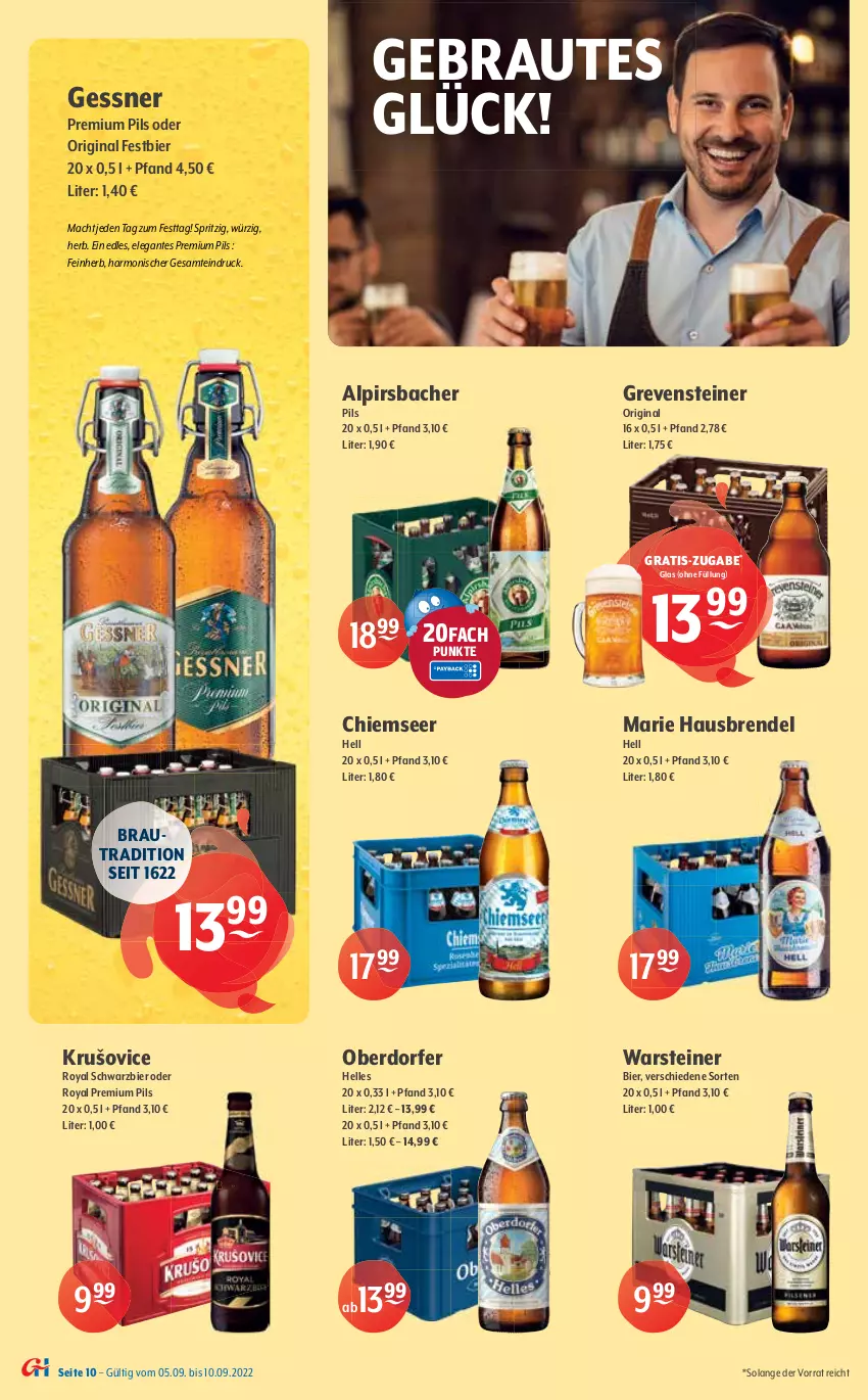 Aktueller Prospekt Getraenke Hoffmann - Prospekte - von 05.09 bis 10.09.2022 - strona 10 - produkty: Alpirsbacher, Apple, ball, bier, blended scotch, blended scotch whisky, dry gin, elle, Gessner, gin, goldkrone, grappa, grevensteiner, jim beam, krone, Lakritz, likör, mac, pils, premium pils, Ria, scotch, scotch whisky, steiner, Ti, usb, vanille, warsteiner, whisky, wilthener, Wilthener Goldkrone