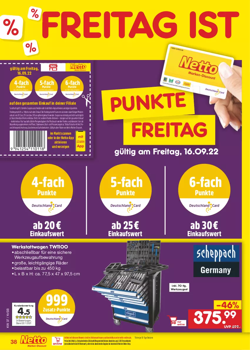 Aktueller Prospekt Netto Marken-Discount - Filial-Angebote - von 12.09 bis 17.09.2022 - strona 38 - produkty: bestpreis, buch, coupon, deutschlandcard, discount, eduscho, eis, erde, guthabenkarte, gutschein, gutscheine, LG, mac, marken-discount, milch, ndk, Rauch, reis, Tchibo, Ti, versandkostenfrei, werkzeug