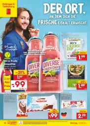 Gazetka promocyjna Netto Marken-Discount - Filial-Angebote - Gazetka - ważna od 17.09 do 17.09.2022 - strona 16 - produkty: bestpreis, creme, dip, eis, frucht, Käse, Kinder, Kinder Maxi, kinder maxi king, kühlregal, maultaschen, milch, Milchschnitte, ndk, pingui, regal, reis, rotkäppchen, smoothie, Tasche, taschen, Ti, versandkostenfrei, weichkäse, zucker