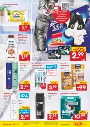 Gazetka promocyjna Netto Marken-Discount - Filial-Angebote - Gazetka - ważna od 17.09 do 17.09.2022 - strona 21 - produkty: angebot, axe, bestpreis, body, bodyspray, cottonelle, creme, deo, deospray, dove, dusche, eis, elle, felix, feuchttücher, garnier, gillette, haarspray, hundesnack, hundesnacks, katzennahrung, kraft, lack, mac, mach3, Rasierklinge, rasierklingen, reis, sensodyne, shampoo, shampoo oder spülung, snack, snacks, spülung, Taft, Ti, tücher, vita, vitakraft, Wahre Schätze, zahncreme, ZTE