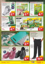 Gazetka promocyjna Netto Marken-Discount - Filial-Angebote - Gazetka - ważna od 17.09 do 17.09.2022 - strona 23 - produkty: angebot, asti, blume, blumen, boss, brie, Clogs, dünger, eis, elle, Garten, handschuhe, hose, kissen, Klammern, Kniekissen, Komposter, lamm, Liege, pflanze, pflanzen, rasen, rasendünger, reis, reiss, Ria, säge, Schere, schuhe, Tasche, taschen, Ti, tisch, ZTE, zwiebel