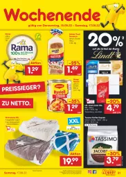 Gazetka promocyjna Netto Marken-Discount - Filial-Angebote - Gazetka - ważna od 17.09 do 17.09.2022 - strona 31 - produkty: angebot, bestpreis, decke, eis, golden toast, kaffee, kaffee-kapseln, lindor, lindt, maggi, rama, ravioli, reis, reiss, sandwich, sim, tassimo, Ti, toast, ZTE