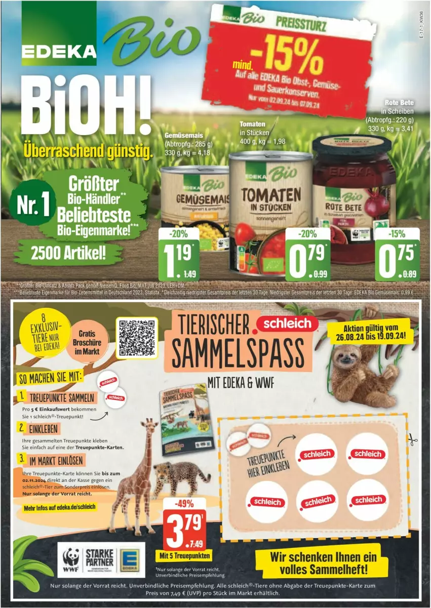 Aktueller Prospekt Edeka - Prospekte - von 02.09 bis 07.09.2024 - strona 17 - produkty: beko, deka, eis, mac, reis, Schleich, Ti, Tiere