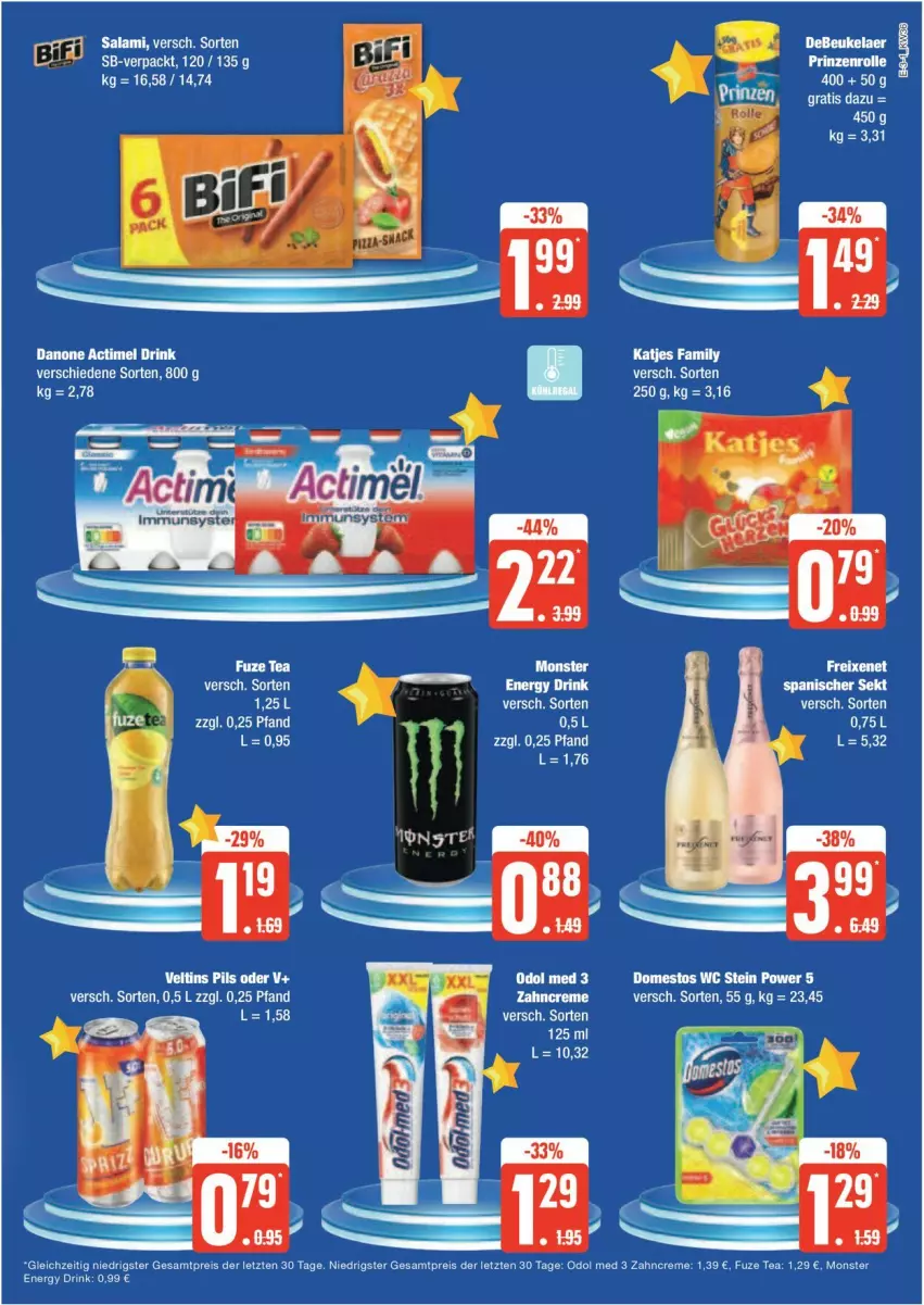 Aktueller Prospekt Edeka - Prospekte - von 02.09 bis 07.09.2024 - strona 3 - produkty: actimel, actimel drink, creme, danone, danone actimel drink, drink, eis, energy drink, fuze tea, katjes, monster, Monster Energy, Odol, odol med, reis, Ti, zahncreme, ZTE